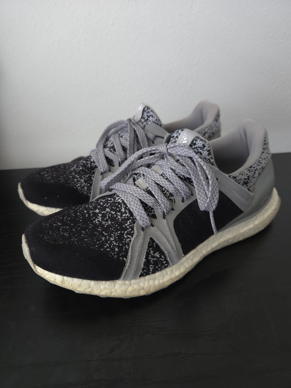 Adidas by Stella McCartney Ultra Boost Black Silver Knit Rare Running Sneakers 8
